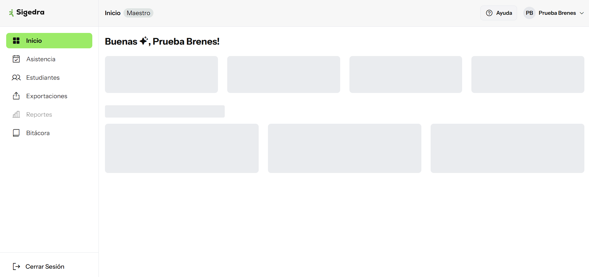 Captura del dashboard